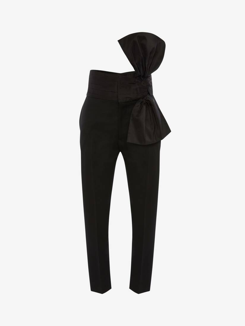 Pantalones Alexander McQueen Exploded Bow Cigarette Hombre - Negros - Mexico 103-FSZNYG